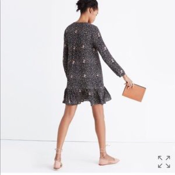 NEW Madewell Fiesta Paisley Silk Drop Waist Dress - Picture 4 of 8